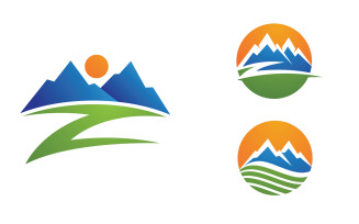 Mountain Hill icon Logo illustration design Template v.42