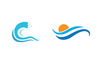 Water wave liquid vector Logo illustration design V1.174