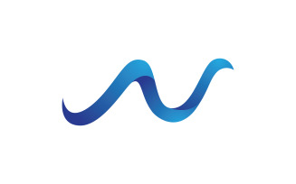 Water wave liquid vector Logo illustration design V1.175