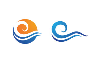 Water wave liquid vector Logo illustration design V1.176