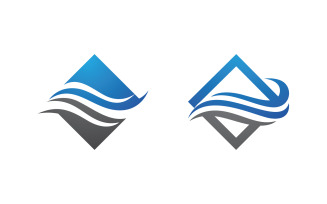Water wave liquid vector Logo illustration design V1.178