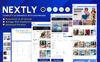 Nextly - Ecommerce Website Templates With Admin Dashboard - React/Next Js - Tailwind CSS, Firebase