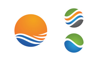 Water wave liquid vector Logo illustration design V1.171