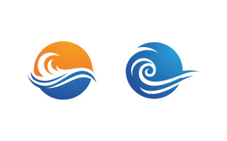 Water wave liquid vector Logo illustration design V1.173