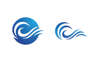 Water wave liquid vector Logo illustration design V1.177