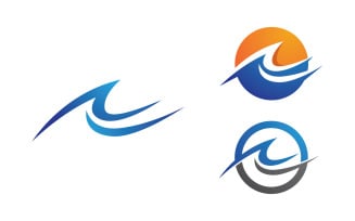 Water wave liquid vector Logo illustration design V1.181