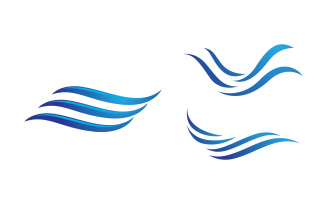 Water wave liquid vector Logo illustration design V1.183