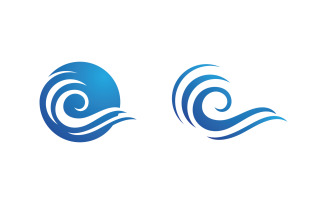 Water wave liquid vector Logo illustration design V1.185