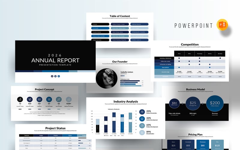 Annual Report_Powerpoint Presentation Template PowerPoint Template