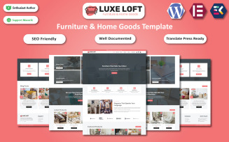 Luxe Loft - Furniture & Home Goods WooCommerce Elementor Template