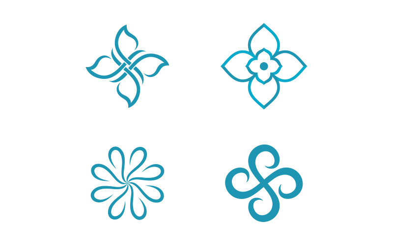 Beauty florist Nature vector icon design template v.7 Logo Template