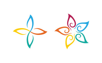 Beauty florist Nature vector icon design template v.8