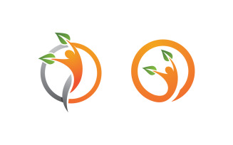 Healthy life Human fit sport logo sign illustration v.196