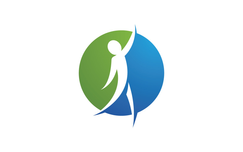 Healthy life Human fit sport logo sign illustration v.201 Logo Template