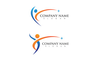 Healthy life Human fit sport logo sign illustration v.204