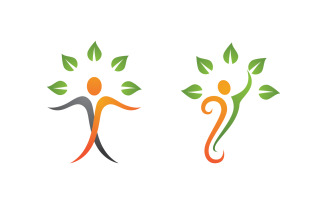 Healthy life Human fit sport logo sign illustration v.205