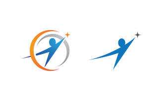 Healthy life Human fit sport logo sign illustration v.217