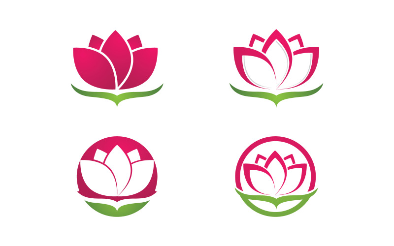 Lotus flower Logo Beauty Salon Cosmetic skincare vector icon design v.156 Logo Template