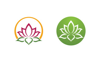 Lotus flower Logo Beauty Salon Cosmetic skincare vector icon design v.162