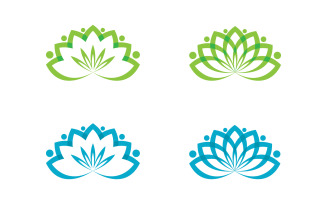 Lotus flower Logo Beauty Salon Cosmetic skincare vector icon design v.163