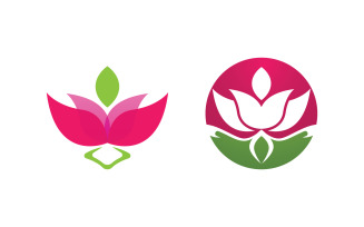 Lotus flower Logo Beauty Salon Cosmetic skincare vector icon design v.164