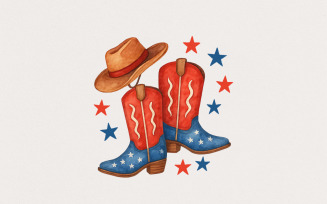 Coquette Cowgirl PNG, Aesthetic 4th of July, Country Girl Digital Download, Cowgirl Boots,