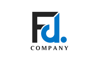 FD Letter Unique Design Logo Template