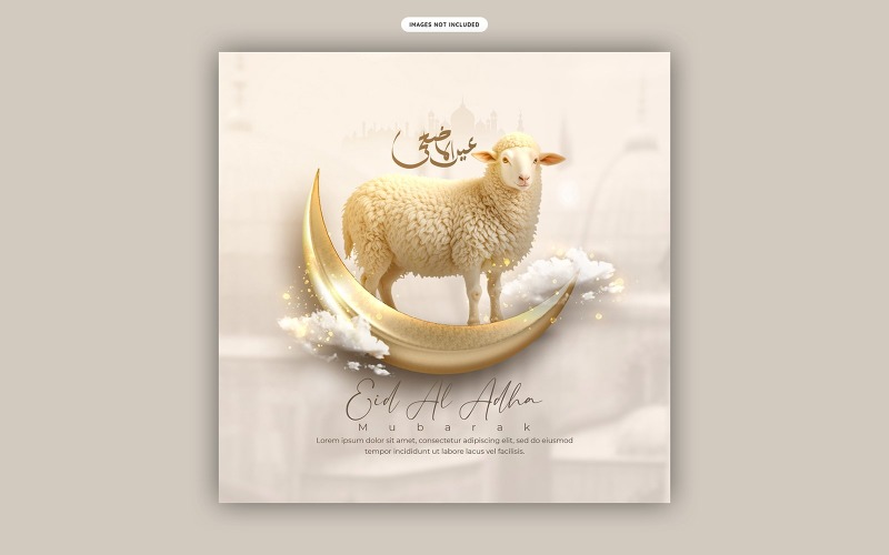 Festive Eid al-Adha Social Post Template Social Media