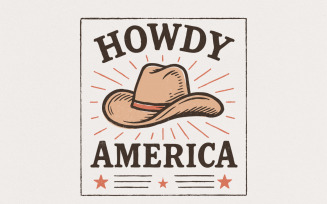 Howdy America PNG, 4th of July Sublimation, Instant Download, Western USA PNG, Cowgirl Shirt,