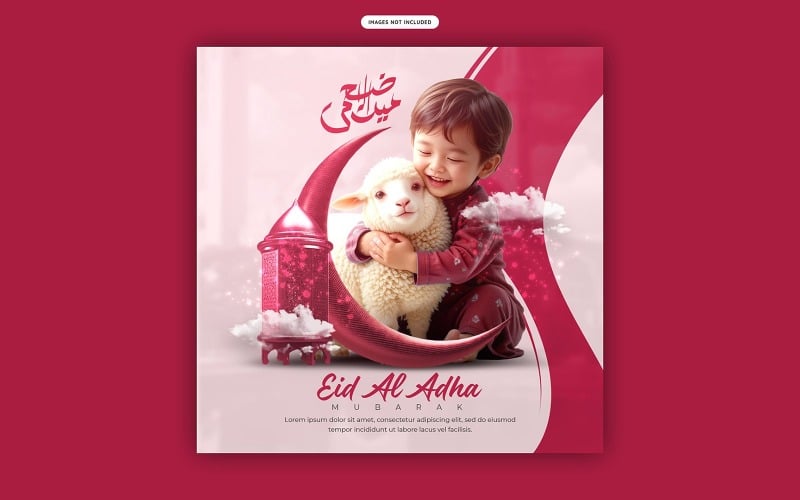 Modern Eid al-Adha Celebration Social Media Template