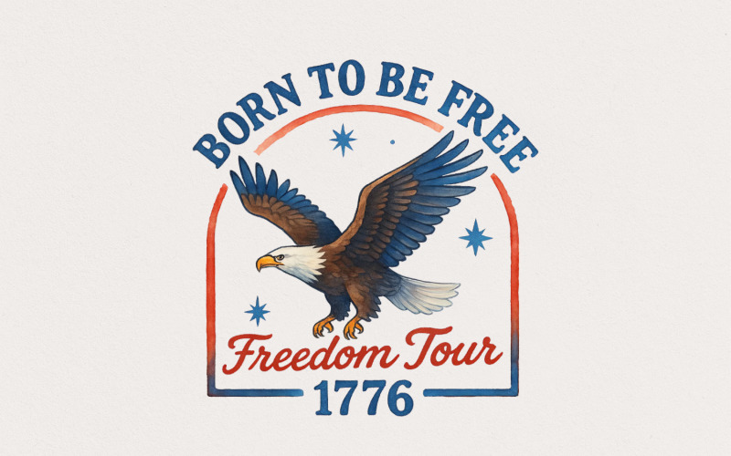 Retro 4th Of July PNG , Independence Day Sublimation Design, America Coquette Png, Patriotic Eagle Illustration