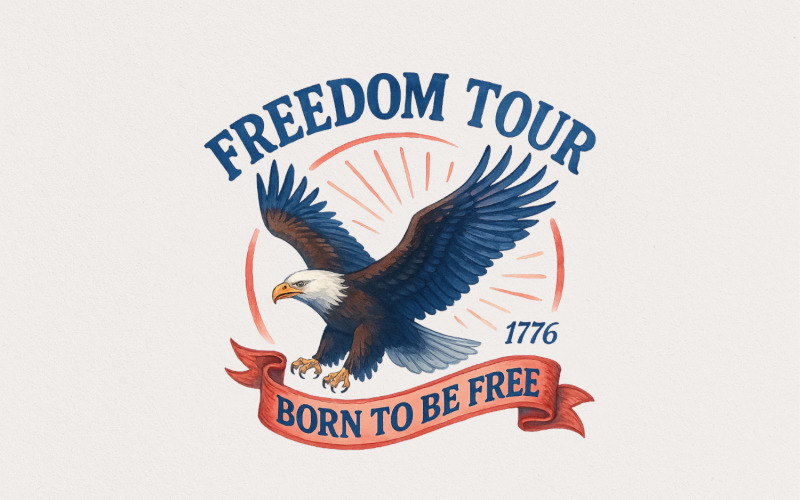 Retro 4th of July PNG, America PNG, Patriotic PNG, Sublimation Design, Independence Day PNG, USA Illustration