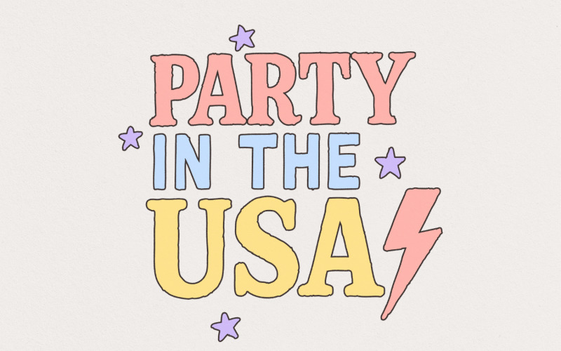 Retro 4th of July PNG, Independence Day PNG, Patriotic Designs, America PNG File, Summer PNG, Red Illustration