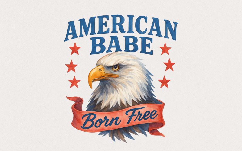 Vintage 4th of July PNG, Retro Patriotic Sublimation Design, Eagle PNG for 4th of July, Illustration