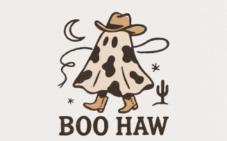 Boo Haw PNG, Cowboy Ghost png, Halloween png, Funny Halloween Shirt png, Spooky Vibes png, Western