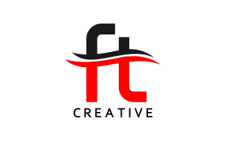 FT Letter Initials Logo Design Template