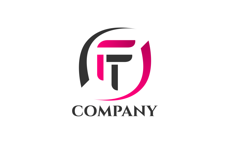 FT Letter Unique Design Logo Template