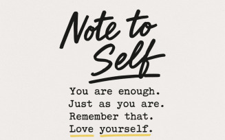 Note To Self PNG Digital Download, Motivational Sublimation, Mental Health PNG, Positive