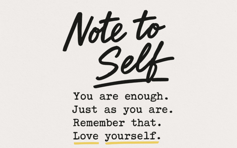 Note To Self PNG Digital Download, Motivational Sublimation, Mental Health PNG, Positive Illustration