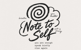 Note To Self PNG, Motivational Sublimation, Mental Health PNG, Positive Inspirational Quotes, Dear