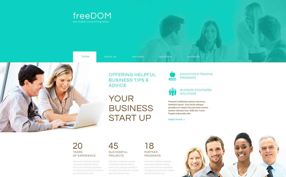 Consulting Responsive Website Template 52499