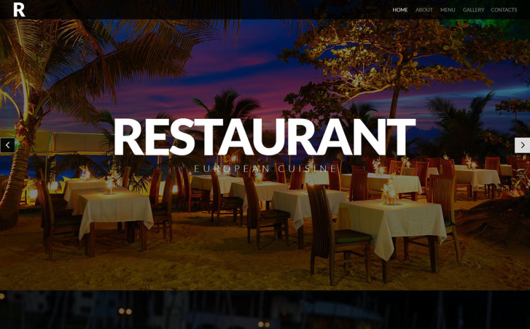 European Restaurant Parallax Website Template Big Screenshot European Restaurant Responsive Website Template New Screenshots BIG