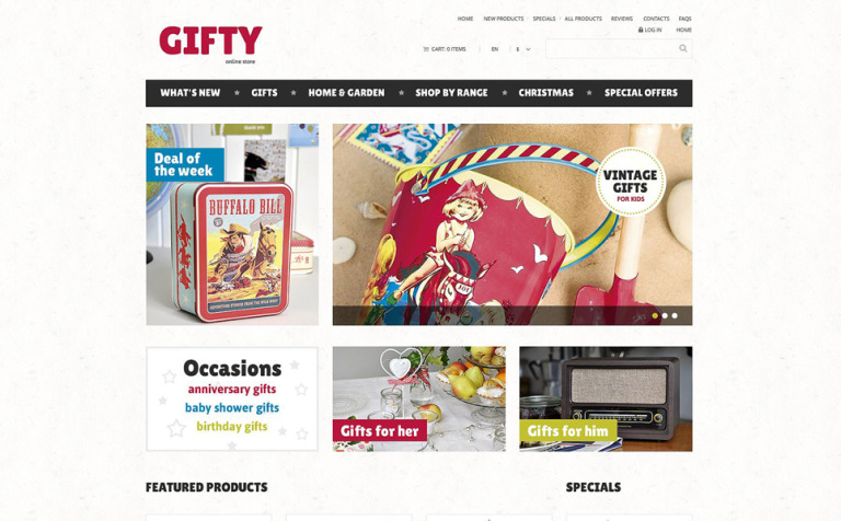 Gifts Store ZenCart Template Big Screenshot Gifts Store ZenCart Template New Screenshots BIG