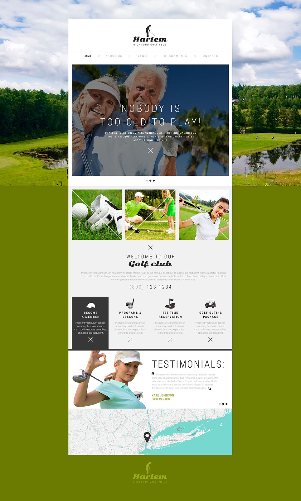 Golfing for All Ages Website Template New Screenshots BIG