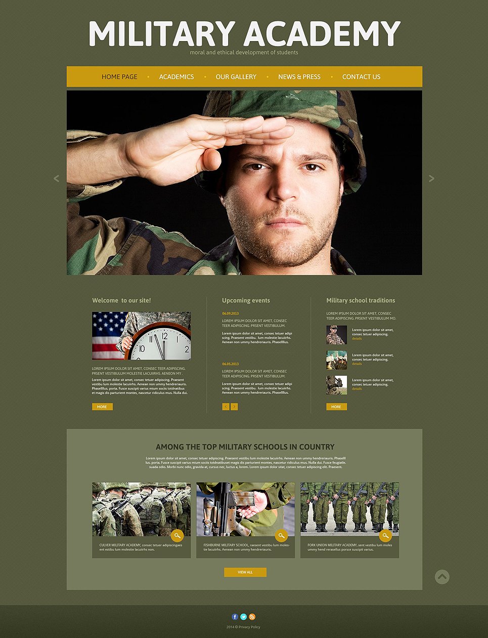 Military Responsive Website Template New Screenshots BIG