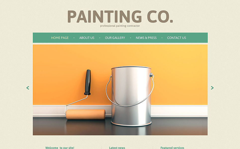 Painting Company Responsive site Template 52492