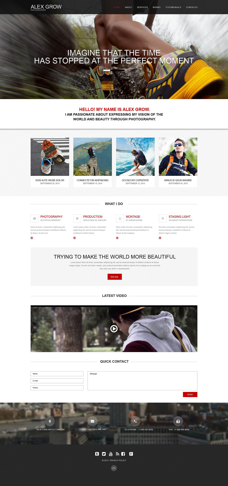 Photographer Portfolio Muse Template New Screenshots BIG