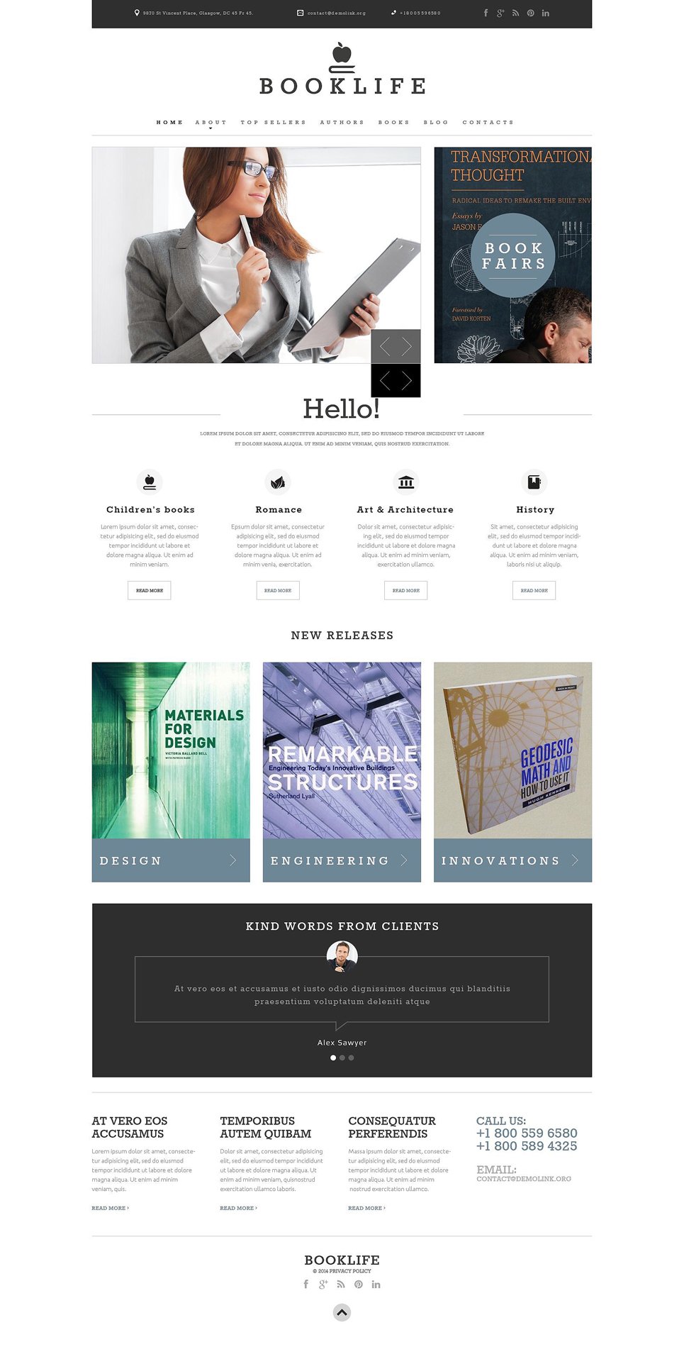 Publishing Company Responsive Website Template New Screenshots BIG