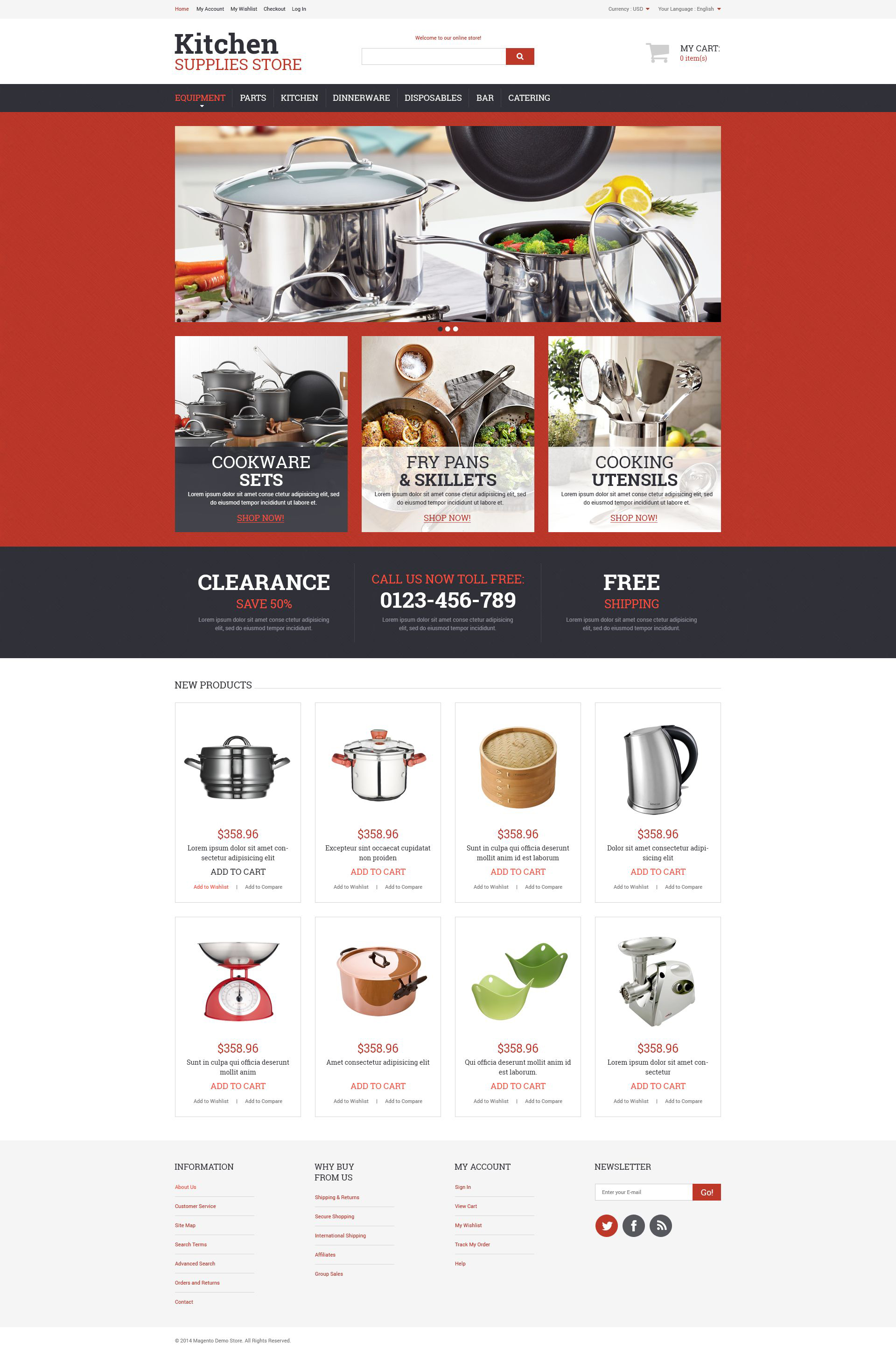 Responzivní Magento motiv "Kitchen Utensils" #52485 - screenshot