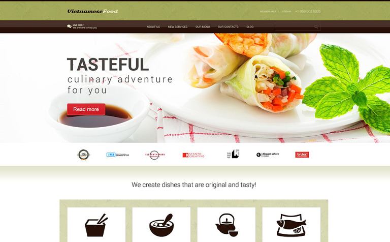 Spanish Restaurant Bootstrap WordPress Theme Big Screenshot Spanish Restaurant Responsive WordPress Theme New Screenshots BIG